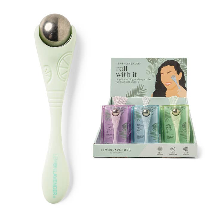 DM Merchandising - Wholesale Face/Beauty Roller - Lemon Lavender Roll With It Undereye Roller