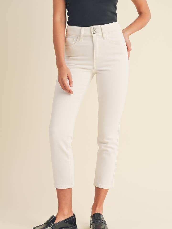 DP686 - WHT - Double Button Straight for wholesale by JBD