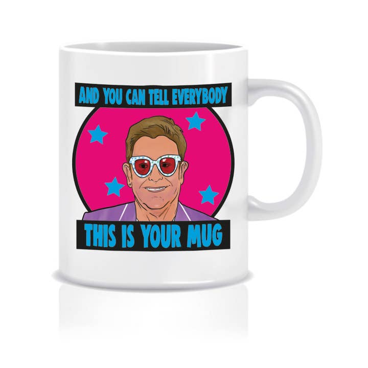 Cheeky Chops Cards & Wanky Candles – wholesale Coffee mug – Cheeky Chops Elton John Premium Quality Coffee Mug