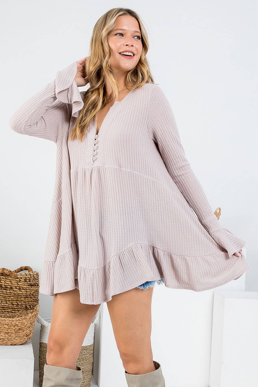 Sweet Lovely by Jen - Wholesale Tunic - Women's - SW275 - Waffle Knit Flare Top19