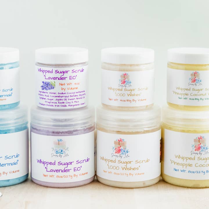 Whipped Sugar Scrub Exfoliate & Cleanse 8oz for wholesale by Soaps By Lela