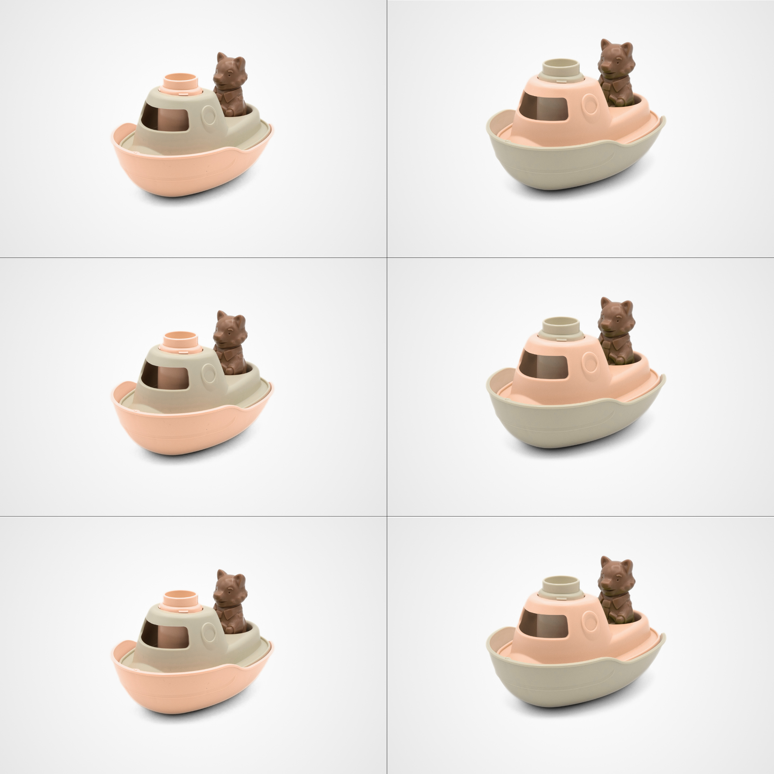 Le Jouet Simple - Wholesale Toy Set - Kids - Moccha Peach Small Boats - Asst x60