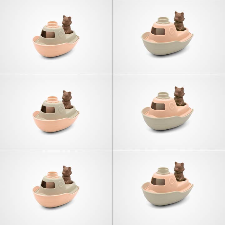 Le Jouet Simple - Wholesale Toy Set - Kids - Moccha Peach Small Boats - Asst x6
