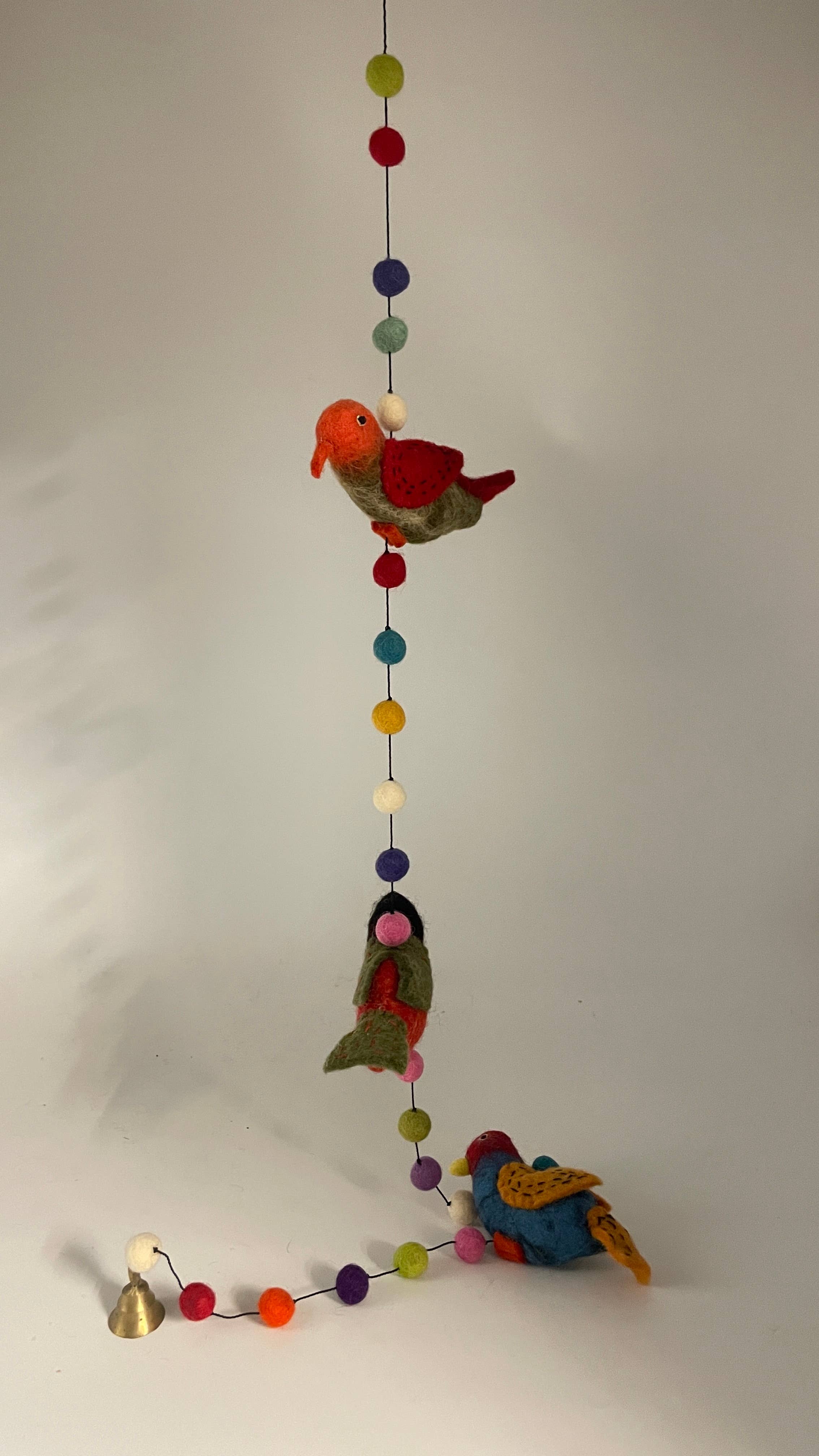 Funky Yak Ltd – wholesale Mobile – Handmade Felt Bird Mobile Room Decoration3