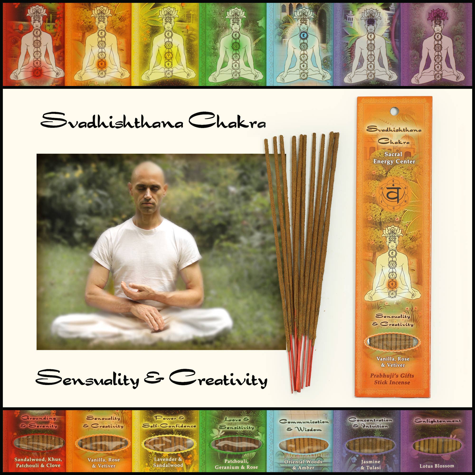 Prabhuji's Gifts - Wholesale Incense - Incense Sticks Sacral Chakra Svadhishtana - Sensuality and Creativity4