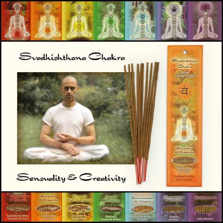 Prabhuji's Gifts - Wholesale Incense - Incense Sticks Sacral Chakra Svadhishtana - Sensuality and Creativity4