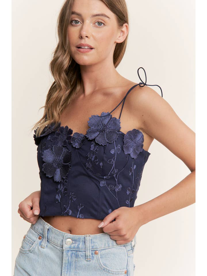 Sweet Generis - Wholesale Tanktop - Dames - Top met 3D bloemenborduursel en corset36