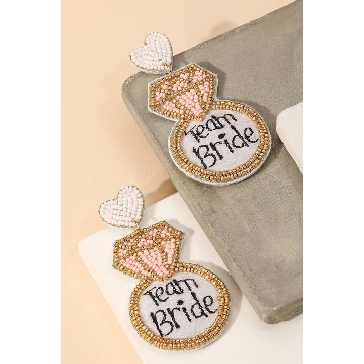 Brincos de anel de diamante com contas de noiva da por atacado de Anarchy Street