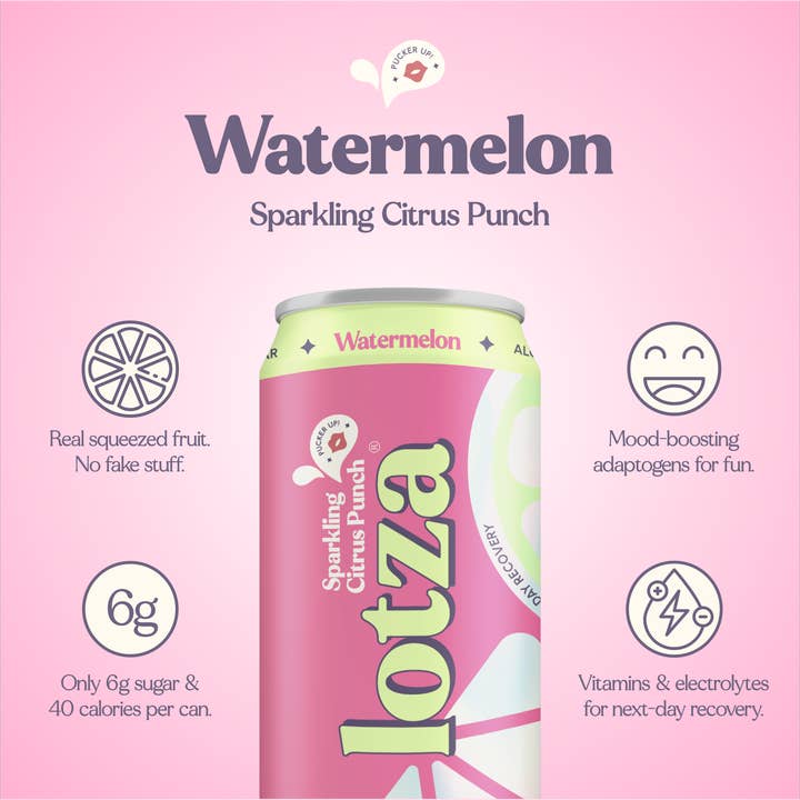 Sparkling Punch Mixer & Mocktail - Watermelon - 12 Cans for wholesale by Lotza