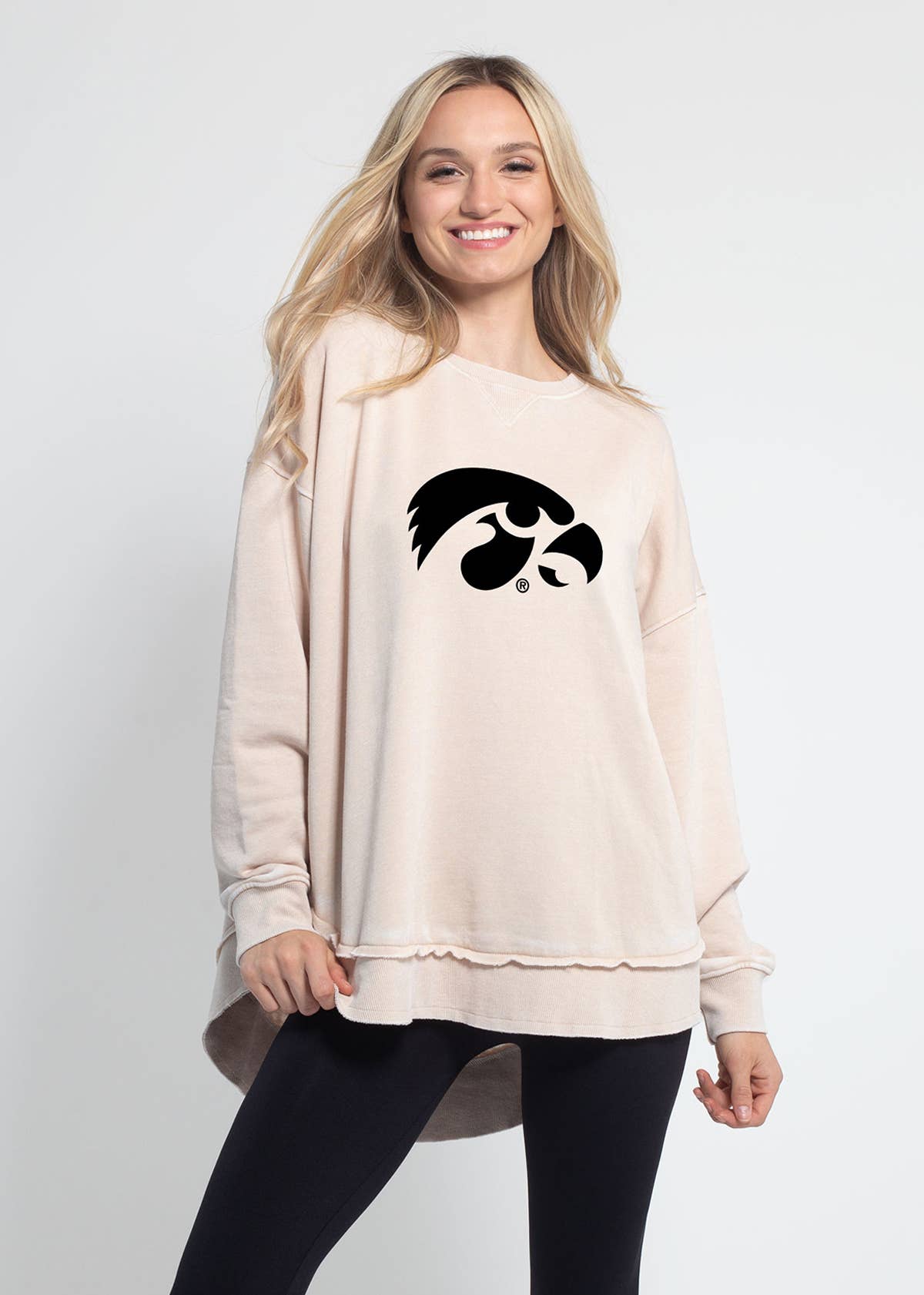 chicka-d - Wholesale Graphic Sweatshirt - Women's - BIG TEN Burnout Campus Pullover0