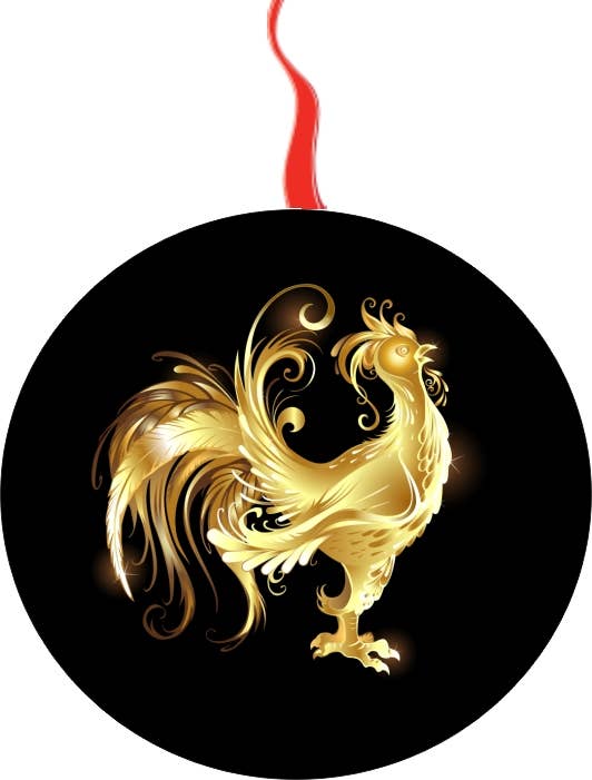BMS BIZ - Wholesale Ornament - Golden Rooster Christmas Ornament0