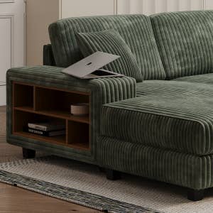 HOMYCASA DESIGN INC - Wholesale Sofa - 4-Seater U-Shaped Modular Sectional Sofa & Corduroy Fabric14