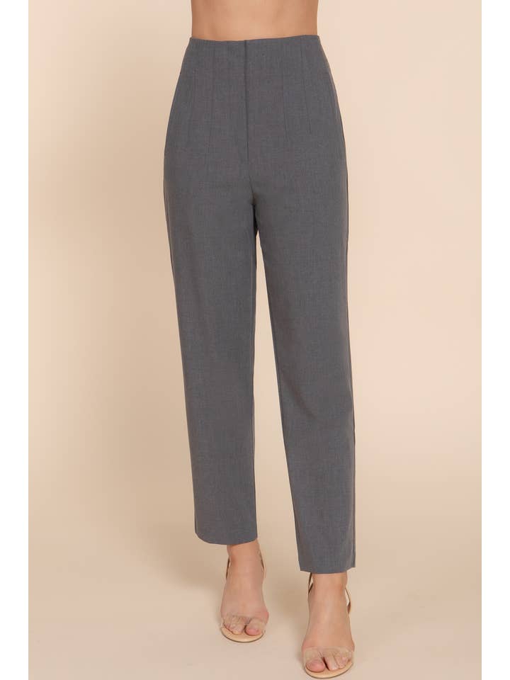 Active Basic | Active USA - Wholesale Pants - Women's - High Waist Pintuck Detail Long Pants21