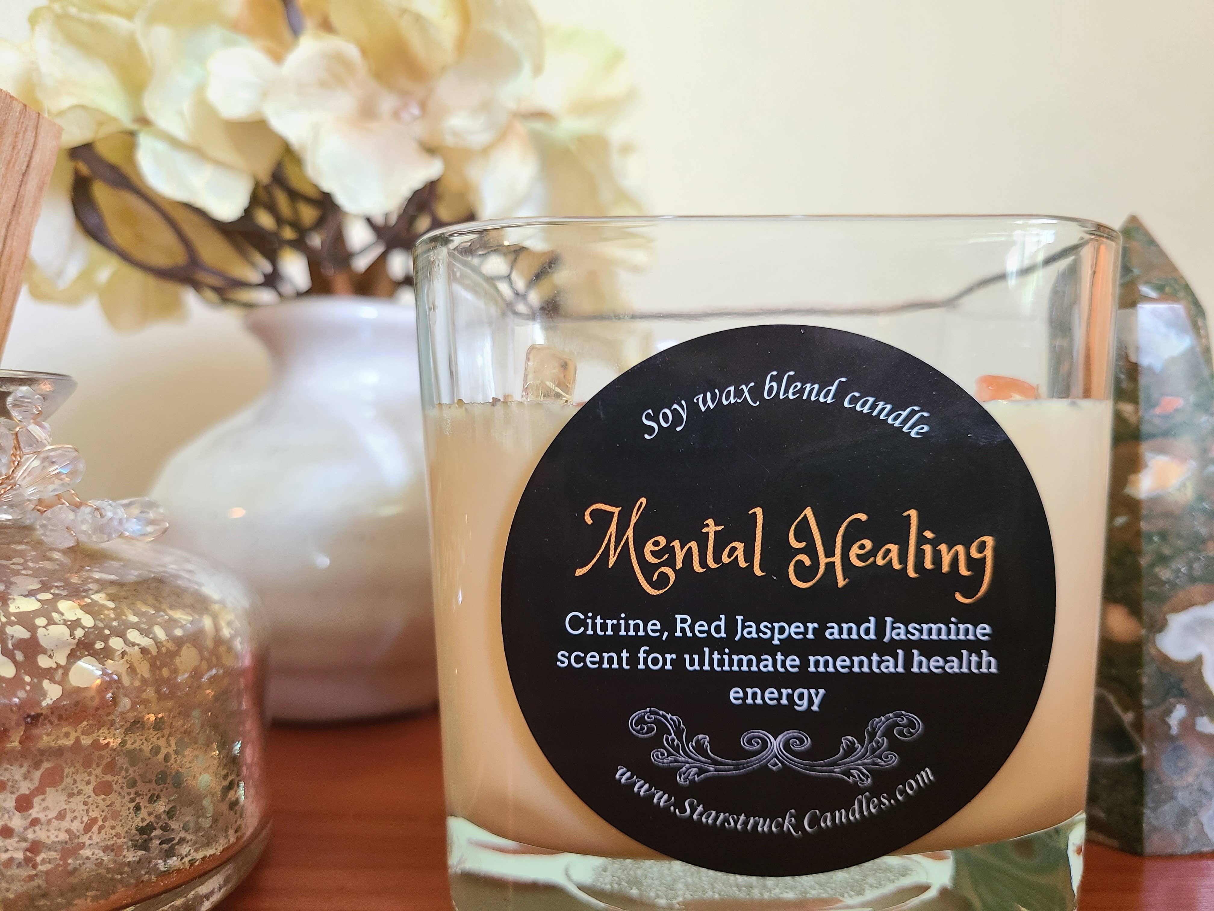 Starstruck Candles - Wholesale Jar/Filled Candle - Mental Healing Crystal Intention Candle3