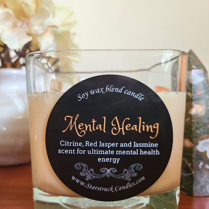 Starstruck Candles - Wholesale Jar/Filled Candle - Mental Healing Crystal Intention Candle3