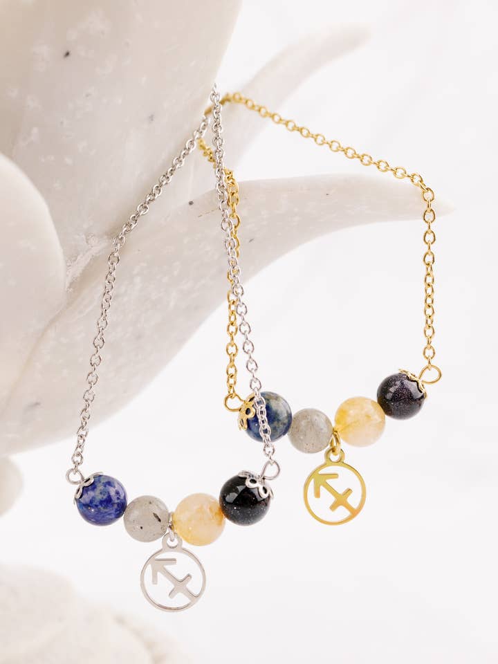 Halsketting met edelsteen en Boogschutter | Zodiac Collection voor wholesale door WonderLight