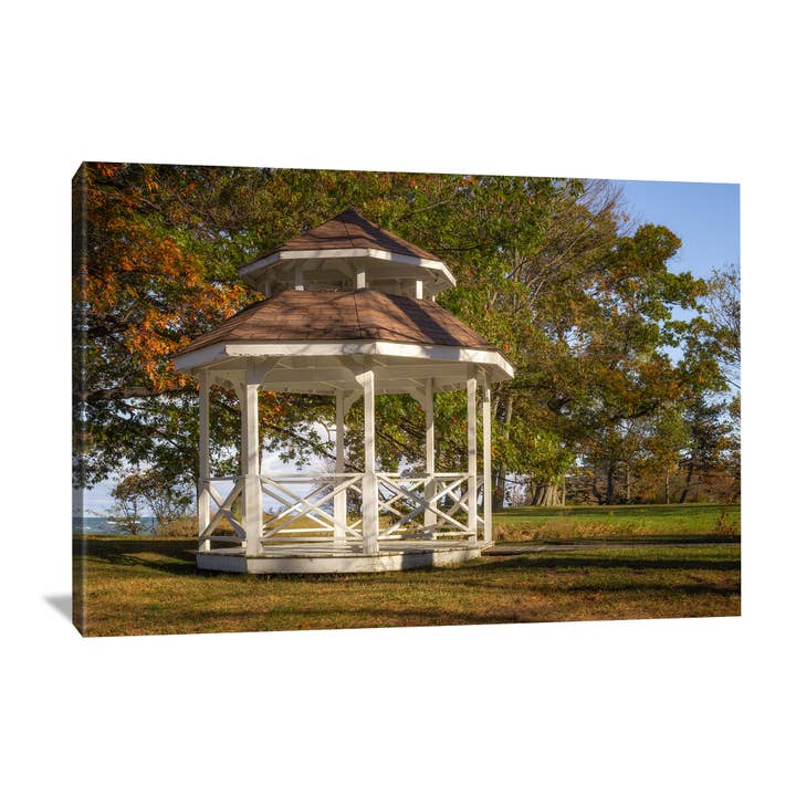 Evangola Gazebo Fall Canvas Wall Decor for wholesale by Nature's Vista Photography