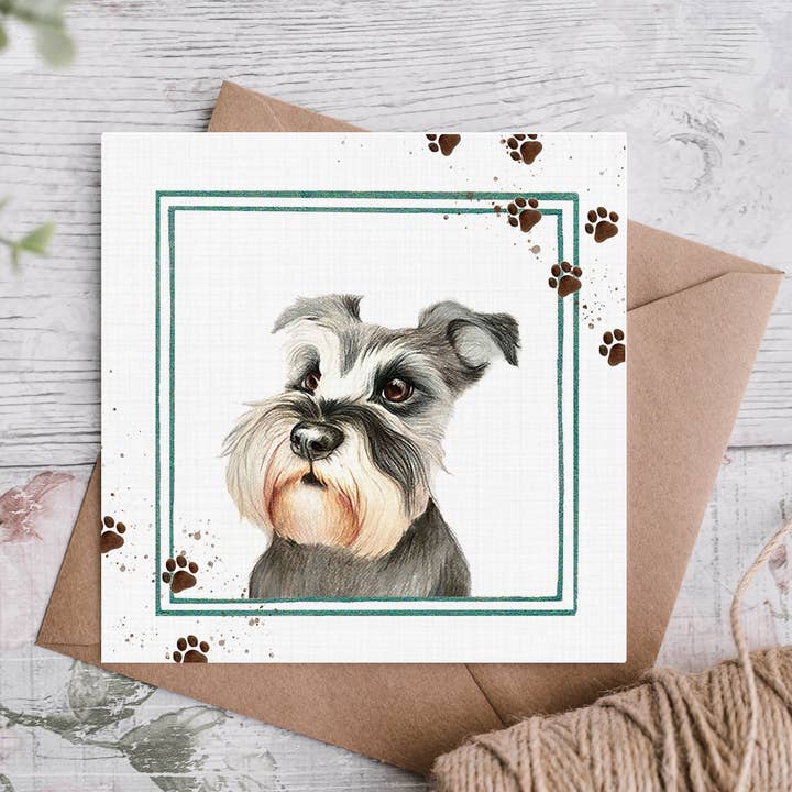 Cloud Jellybean Art – wholesale Father’s Day card – Schnauzer Fathers Day Card