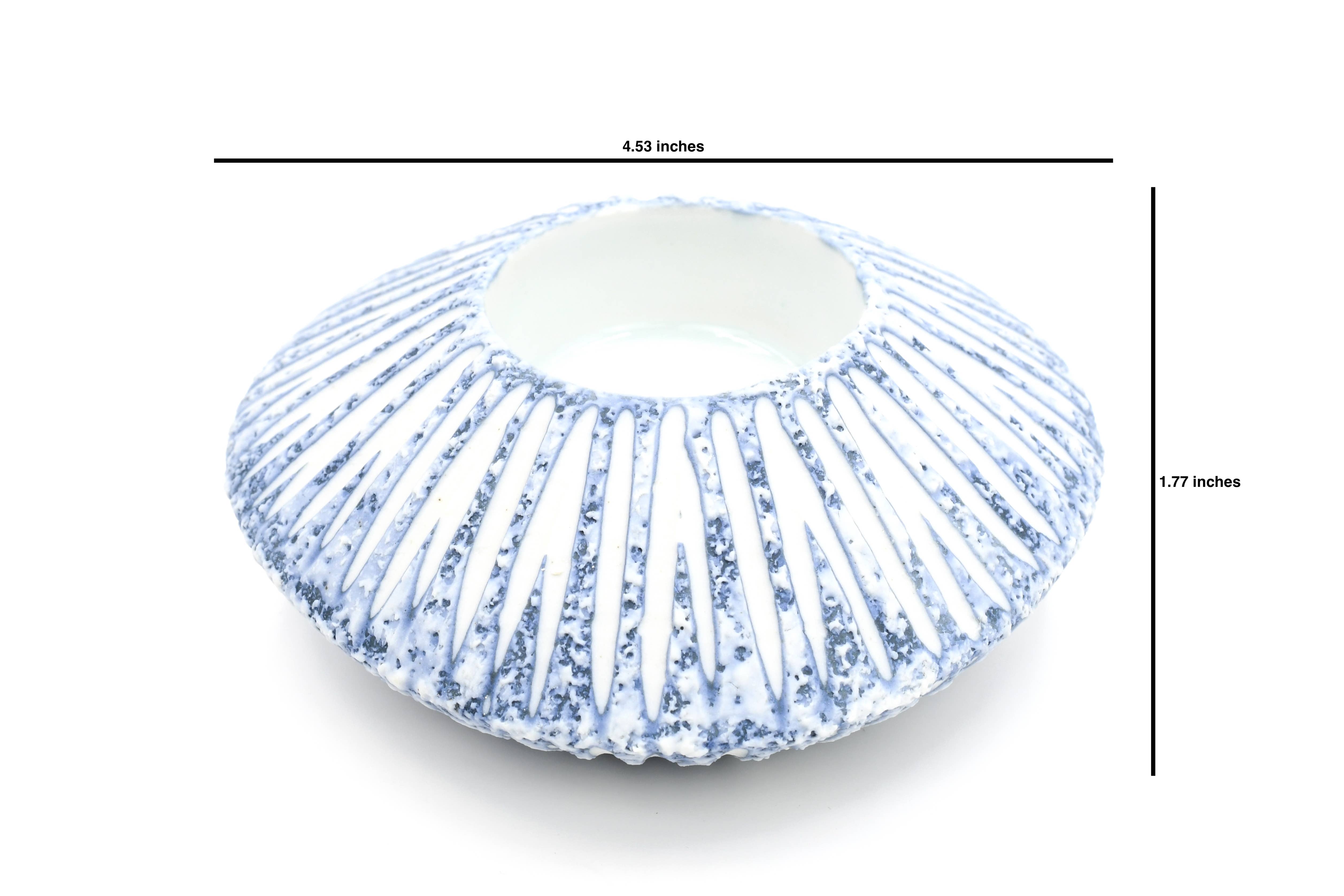 Art Floral Trading LLC - Wholesale Candle Holder - C500W16BLUE SEA SHELL TEA LIGHT CANDLE HOLDER - W16BLUE1