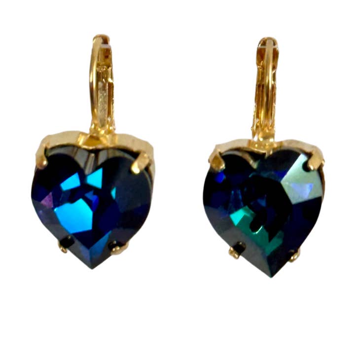 Pendientes de poste de cristal azul pequeño para venta al por mayor de Kimono Dragon NYC