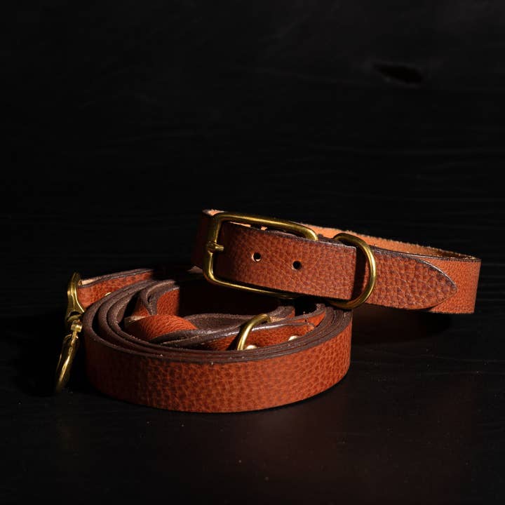NAB LEATHER - Wholesale Pet Leash - Dog - Rover Leather Dog Leash and Collar Set