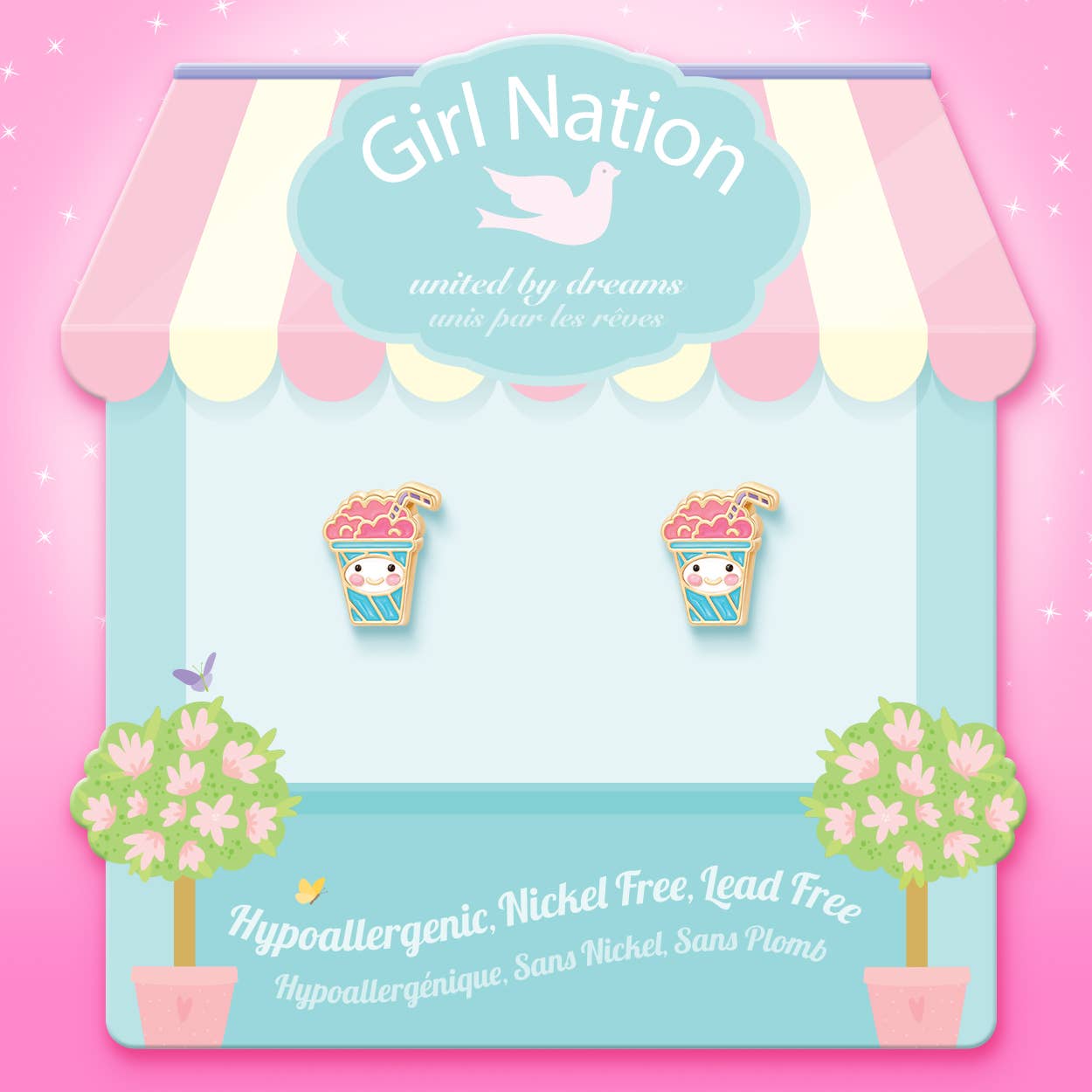 Girl Nation - Vente Boucles d&#x27;oreilles – enfant - Boucles d&#x27;oreilles mignonnes &quot;What&#x27;s Shakin&#x27;&quot;2