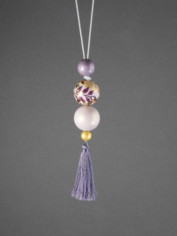 Lavender Jungle Beaded Pendant for wholesale by Gannwood