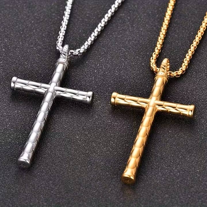Christian Rope Nail Cross Necklace Religious Pendant Faith for wholesale by Syrrios Gifts LLC