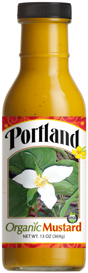 Portlandia Foods - Wholesale Mustard - Portland Organic Yellow Mustard 13oz Glass Btls1
