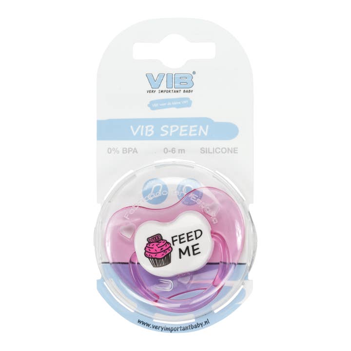 Very Important Baby® - Wholesale Pacifier - Baby - Pacifier Pink FEED ME