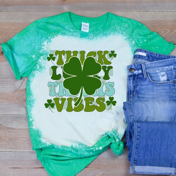 Lucky Vibes St Patricks Day Shirt for wholesale by Londas Trendy Tees