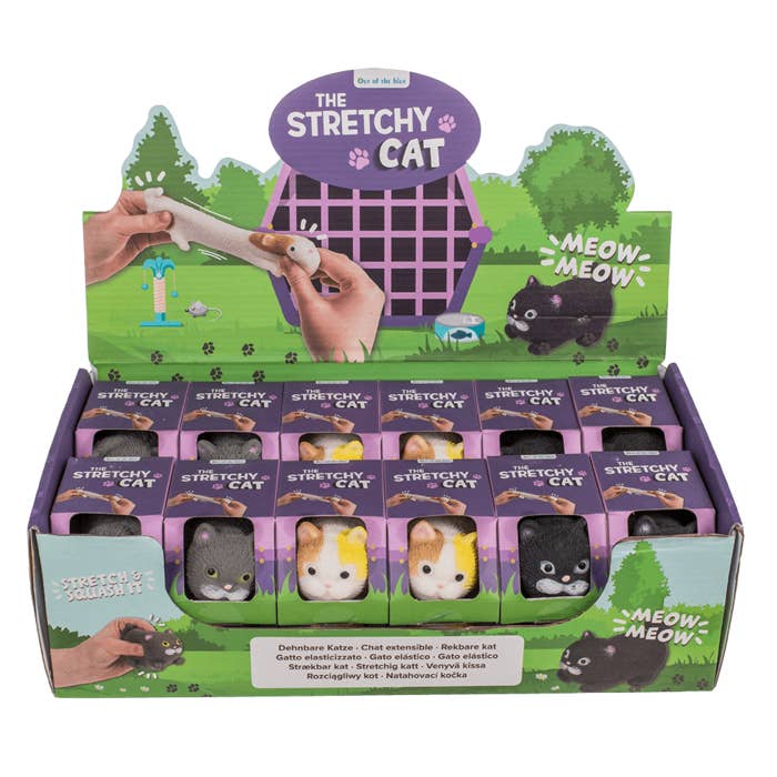 Out of the blue KG - Wholesale Squishy Toy - Kids & Baby - Stretch Cat, 9 cm, 3 ass.,1