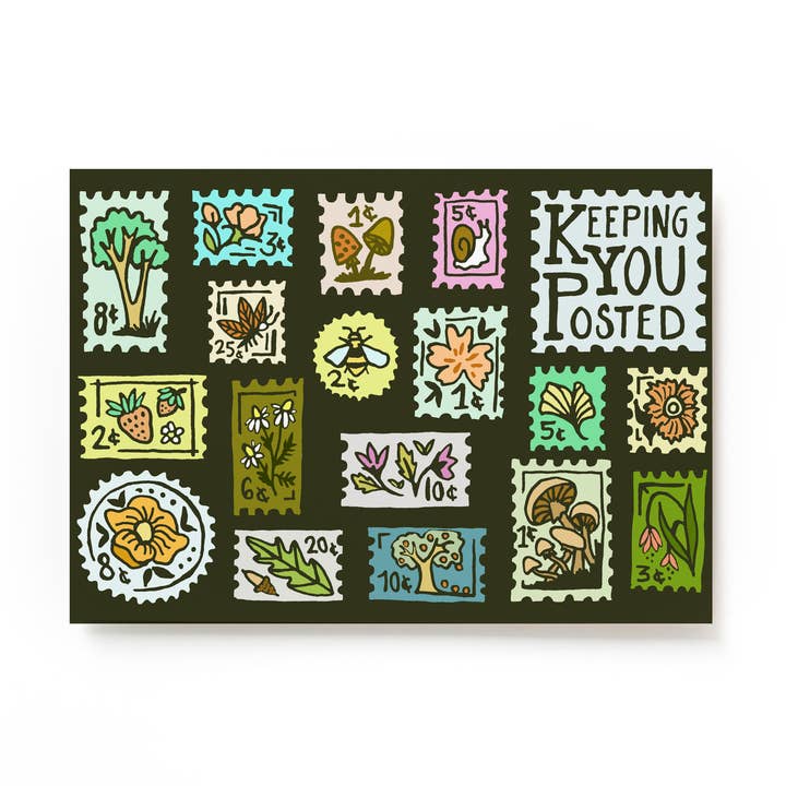 Keeping You Posted Postcard for wholesale by Peppercorn Paper