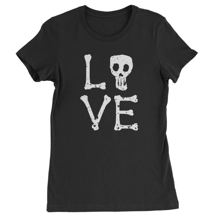 Love Skeleton Bones Womens T-shirt for wholesale by Expression Tees