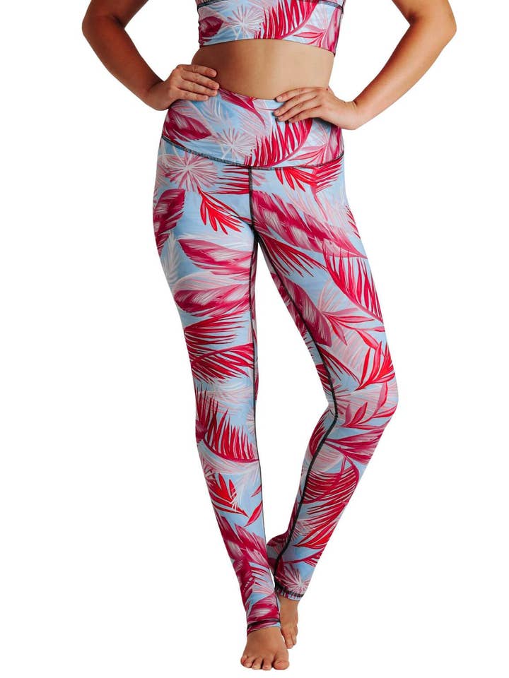 Yoga Democracy - Wholesale Athletic/Lounge Leggings - Women's - Hot Tropic Printed Yoga Leggings5