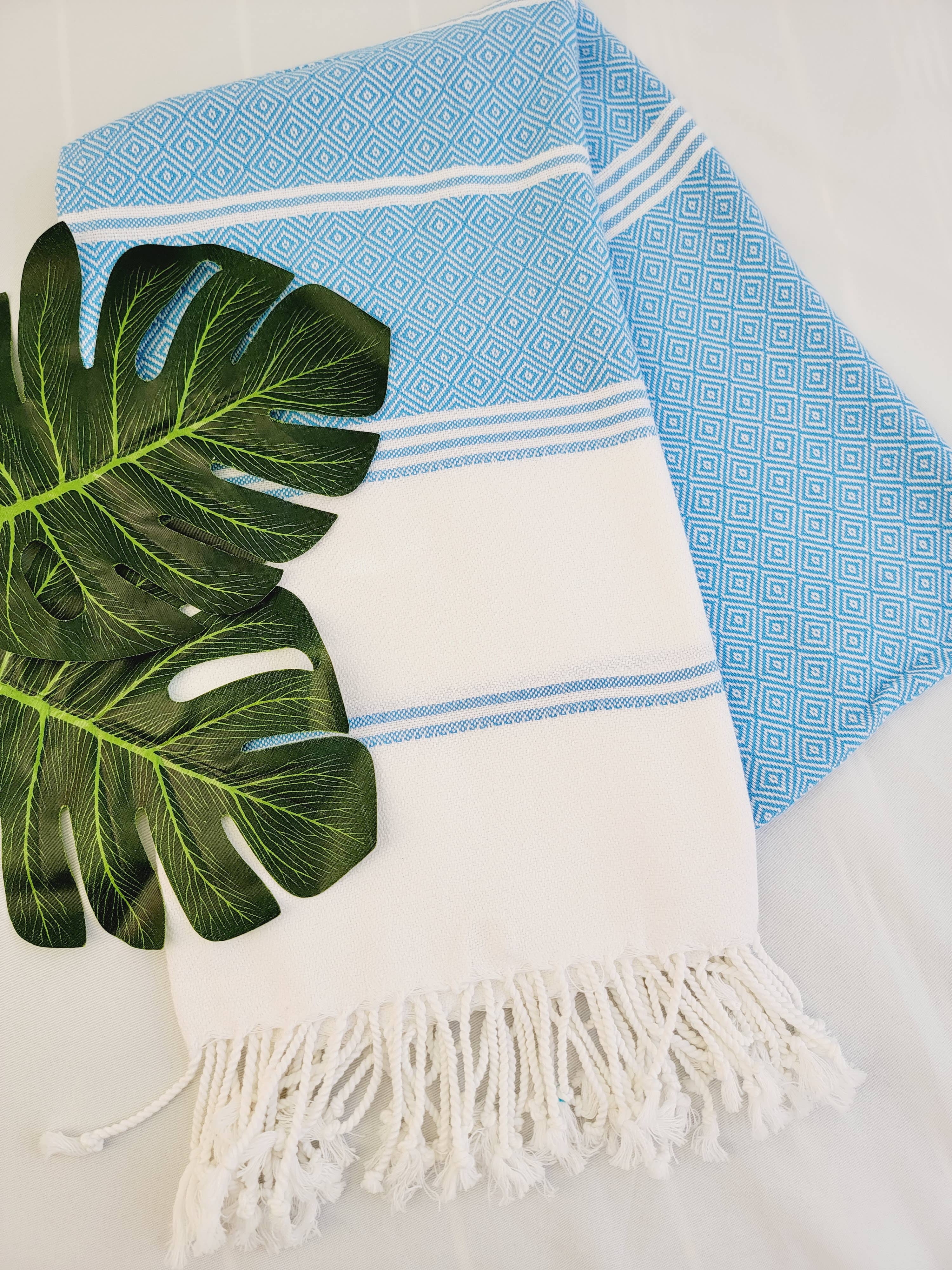 EBRU Home – Großhandel Badetuch – 10er-Set Strandtücher aus 100 % Baumwolle, gemischte Farben, Sandfrei – Diamantgewebe12