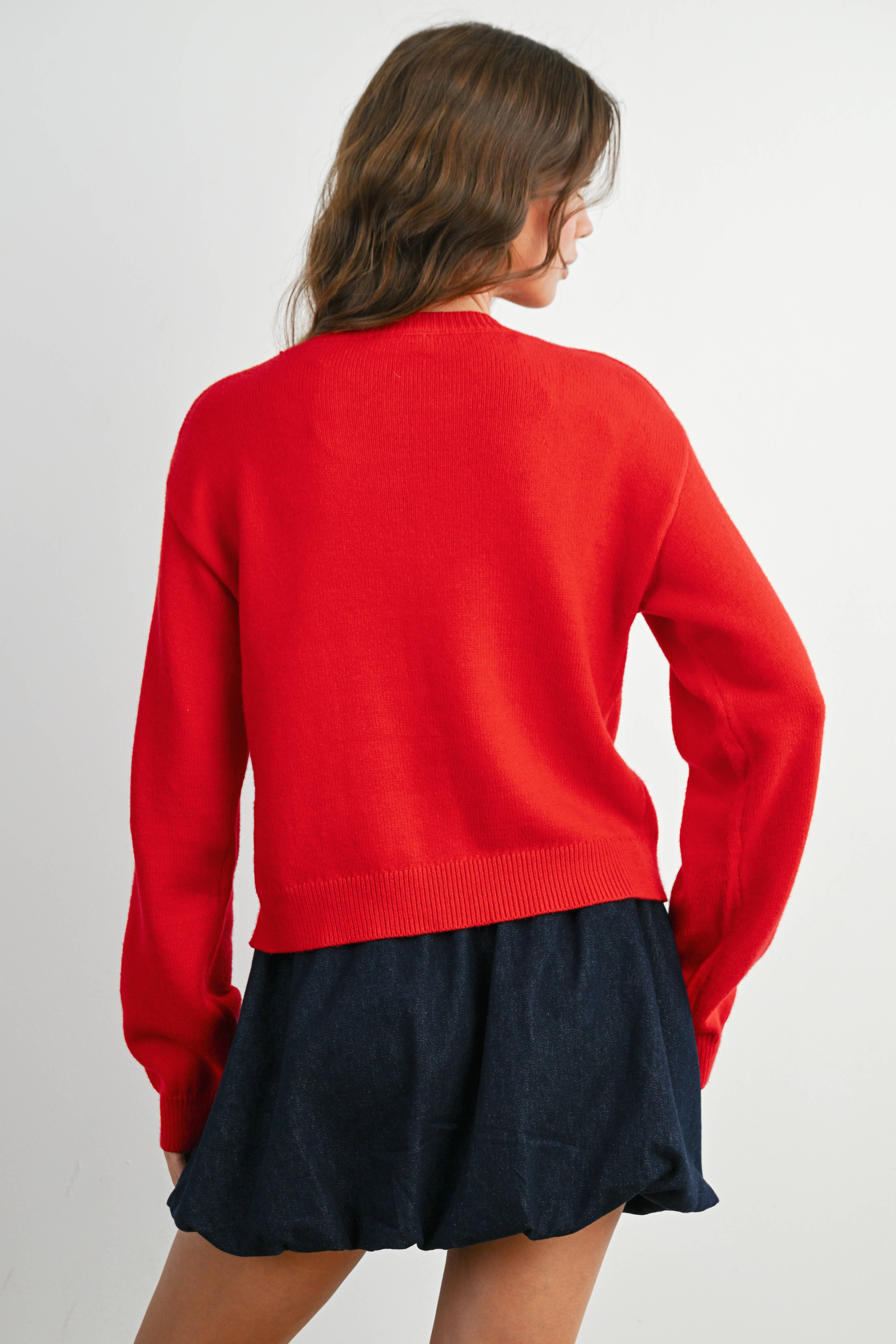 BUTTERMELON - Wholesale Cardigan - Women's - Long Sleeve Buttoned Cropped Cardigan - BMC790648