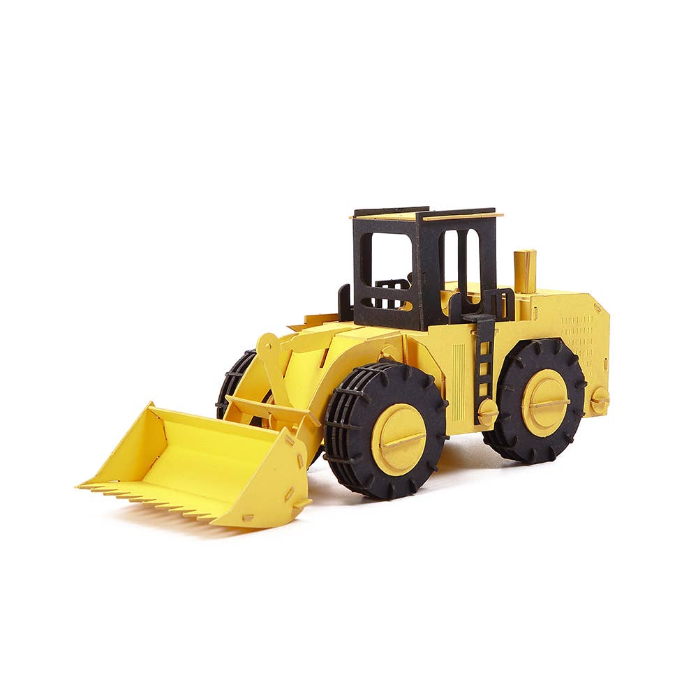 Go on make me – wholesale DIY craft kit – Wheel Loader 3d paper card kit0