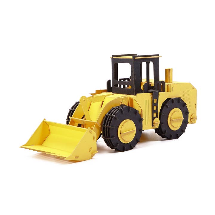 Go on make me – wholesale DIY craft kit – Wheel Loader 3d paper card kit0