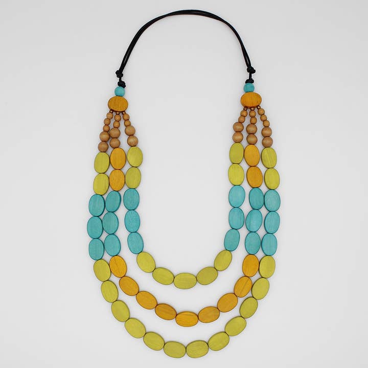 Collier Maya à blocs multicolores pour la vente par Sylca Designs
