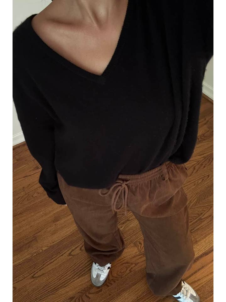 Salty - Wholesale Pants - Women's - CORD DRAWSTRING WIDE PANTS13