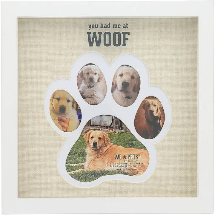 Pavilion - Wholesale Picture Frame - Woof - 9" Pawprint Shadowbox Frame