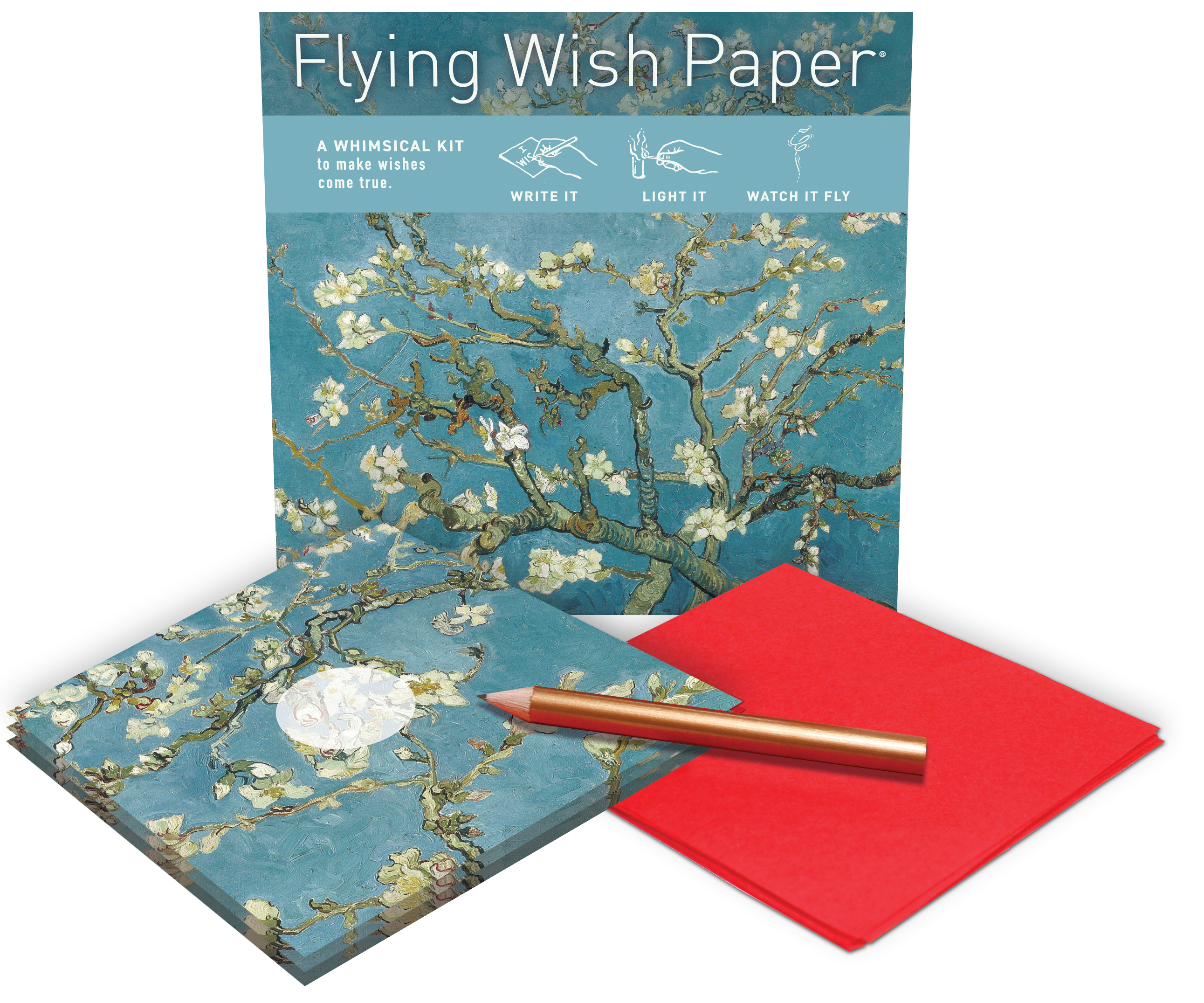 FLYING WISH PAPER ® - Wholesale Love card - ALMOND BLOSSOMS – WISH PAPER™ Spring Mindfulness Craft Kit1