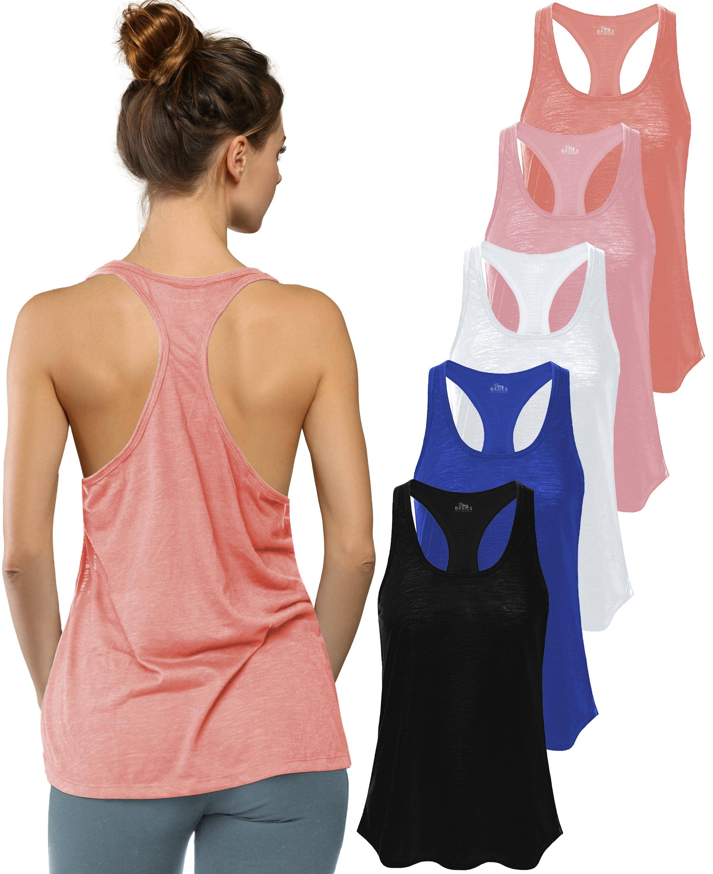 I-Wear Brands – Engroshandel Tanktop – Kvinder – 5 Pack Kvinder Svømmetøj Poly-Slub Udbrændthed Tank Top10