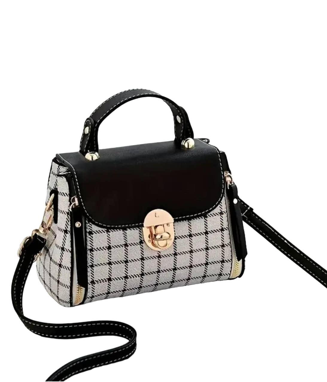 AR New York - Wholesale Crossbody Bag - Women's - 7372 - Plaid Patterned Crossbody Handbag