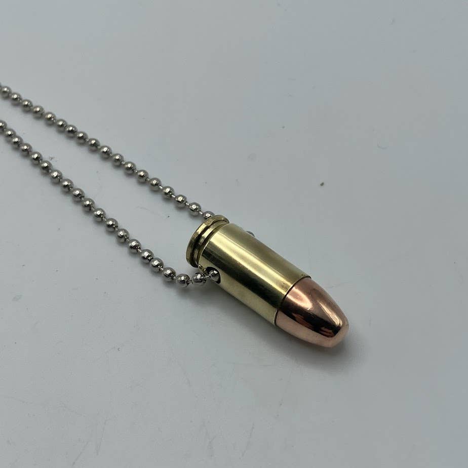 Vermont Cut Coins & 2nd Shot Round - Wholesale Pendant/Charm Necklace - Bullet Necklace - Many Calibers - .223 .45 9mm .40 10mm11