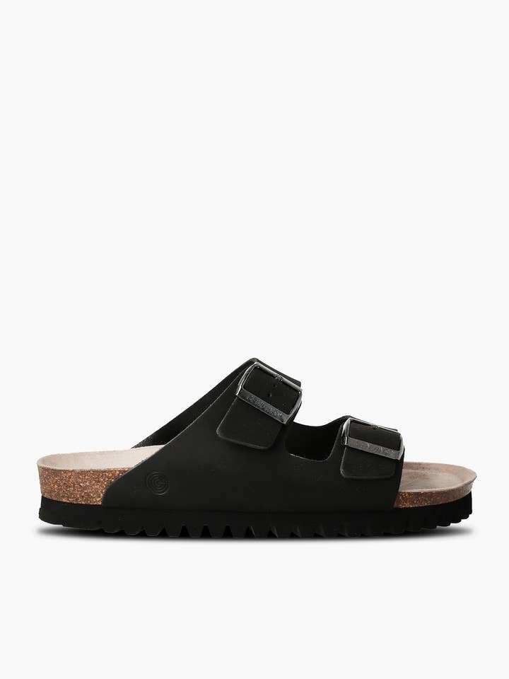 GENUINS - Wholesale Sandals - Men's - HAWAII OILED LEATHER BLACK