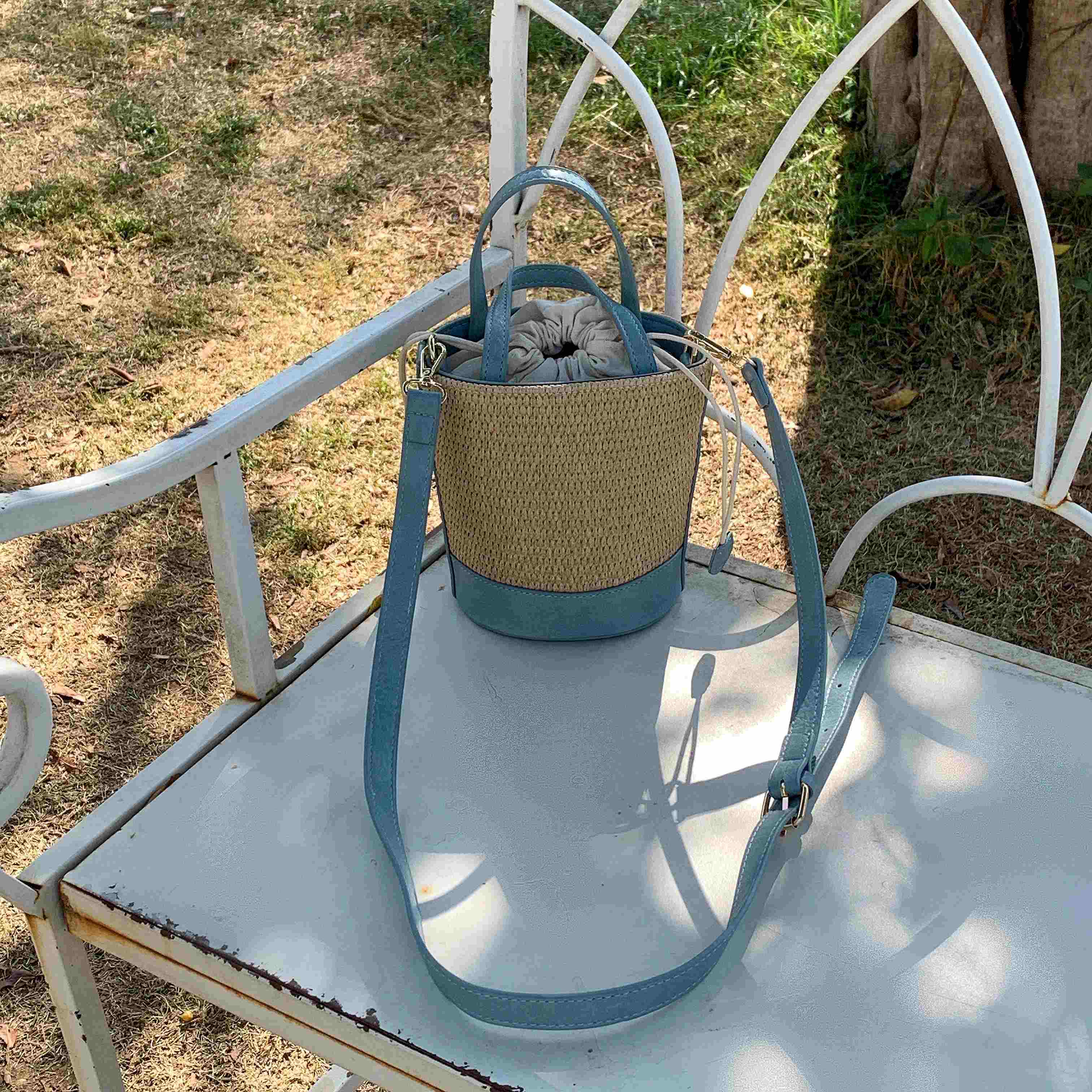 Pretty Persuasions - Vente Sac à bandoulière – femme - P25035 Sac seau/pochette bandoulière en paille5