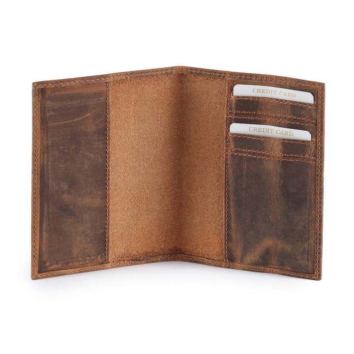 Distressed Leather Passport Cover With Card Slots #TW11 for wholesale by Hydestyle London