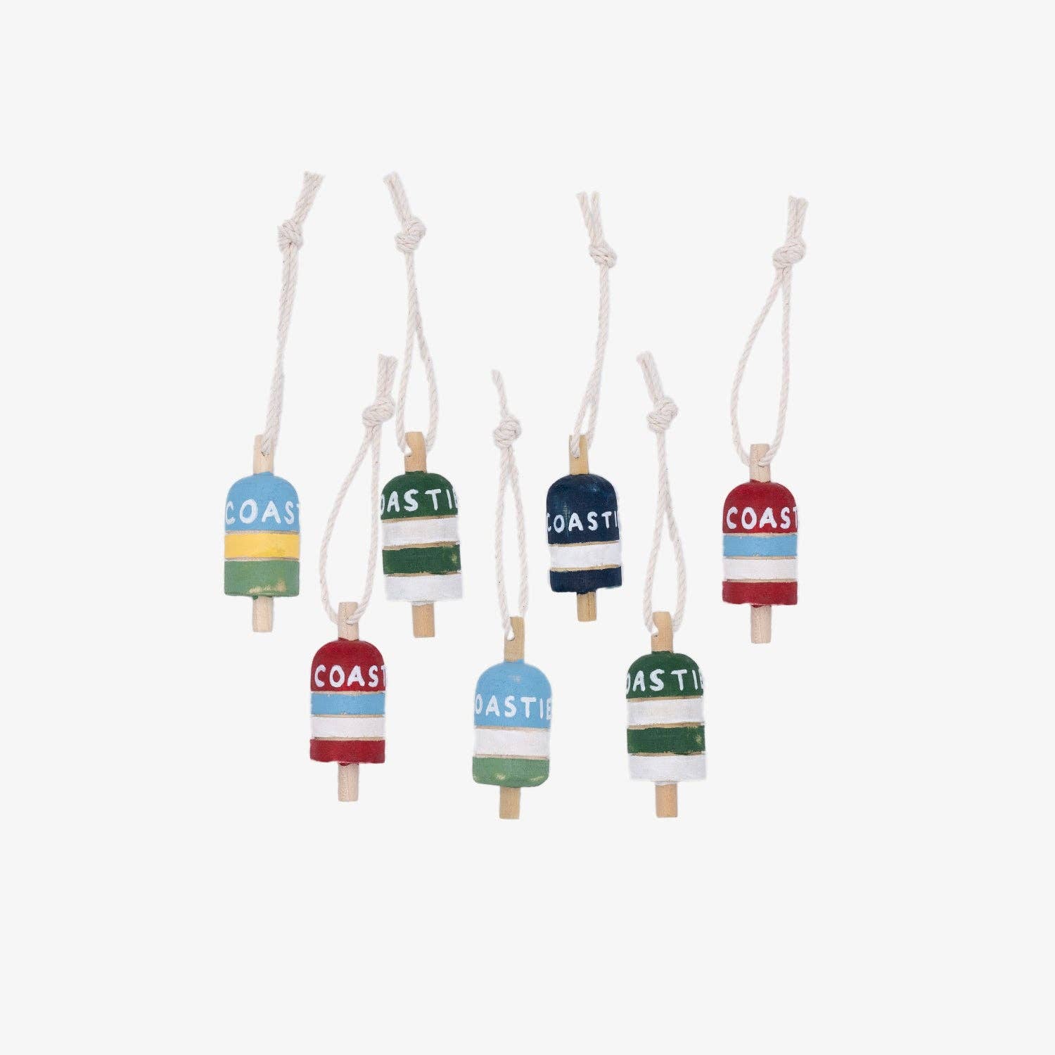 The Just Brand - Wholesale Ornament - Coastie Wooden Buoy Ornament